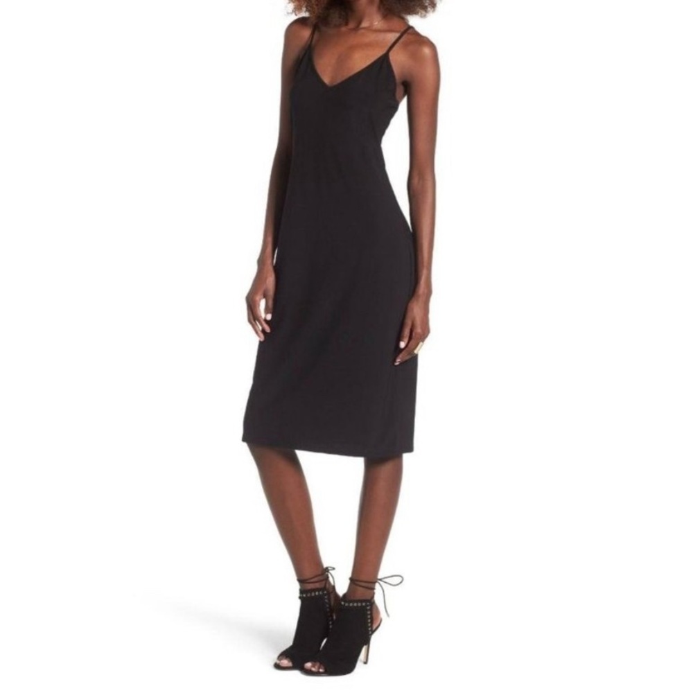 Sexy cute Nordstrom Little black slip dress small - Picture 1 of 5